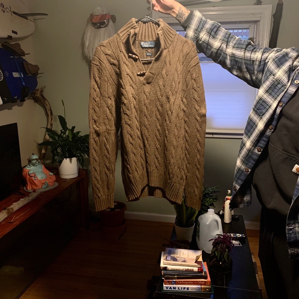 *SOLD* POLO RALPH LAUREN KNITTED SHELL HORN SWEATER